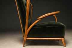 Giuseppe Scapinelli Armchair in Ivory Wood and Green Mohair by Giuseppe Scapinelli - 4597113