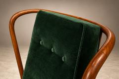 Giuseppe Scapinelli Armchair in Ivory Wood and Green Velvet by Giuseppe Scapinelli Lot 581C - 4815720