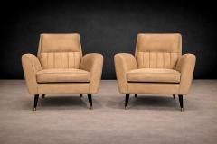 Giuseppe Scapinelli Armchairs in Hardwood Suede Giuseppe Scapinelli 1950s - 4579474