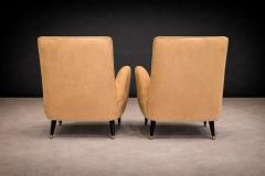 Giuseppe Scapinelli Armchairs in Hardwood Suede Giuseppe Scapinelli 1950s - 4579476