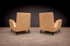 Giuseppe Scapinelli Armchairs in Hardwood Suede Giuseppe Scapinelli 1950s - 4579477