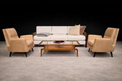 Giuseppe Scapinelli Armchairs in Hardwood Suede Giuseppe Scapinelli 1950s - 4579480