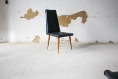 Giuseppe Scapinelli Brazilian Modern 10 Chair Set in Hardwood Black Leather G Scapinelli Brazil - 3186448