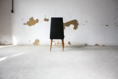 Giuseppe Scapinelli Brazilian Modern 10 Chair Set in Hardwood Black Leather G Scapinelli Brazil - 3186535