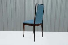 Giuseppe Scapinelli Brazilian Modern 4 Chair Set in Hardwood Blue Fabric by G Scapinelli Brazi - 3186557