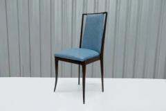 Giuseppe Scapinelli Brazilian Modern 4 Chair Set in Hardwood Blue Fabric by G Scapinelli Brazi - 3186679