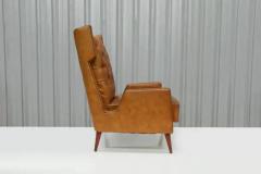 Giuseppe Scapinelli Brazilian Modern Armchair in Hardwood Leatherette Giuseppe Scapinelli 1950s - 3878150