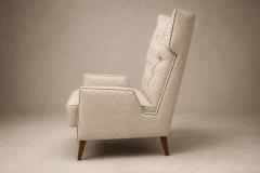 Giuseppe Scapinelli Brazilian Modern Armchair in Hardwood Warm Oatmeal Boucl by Scapinelli - 4597018