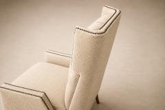 Giuseppe Scapinelli Brazilian Modern Armchair in Hardwood Warm Oatmeal Boucl by Scapinelli - 4597020
