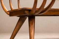 Giuseppe Scapinelli Brazilian Modern Coffee Table in Cavi na Wood Glass Giuseppe Scapinelli - 4635993