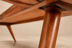 Giuseppe Scapinelli Brazilian Modern Coffee Table in Cavi na Wood Glass Giuseppe Scapinelli - 4636001