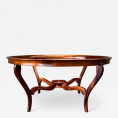 Giuseppe Scapinelli Brazilian Modern Coffee Table in Caviuna Glass Giuseppe Scapinelli 1950s - 4426502