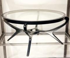 Giuseppe Scapinelli Brazilian Modern Coffee Table in Ebony Hardwood Glass by G Scapinelli Brazil - 3186699