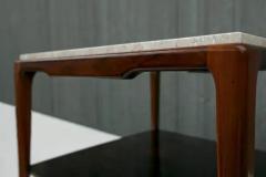 Giuseppe Scapinelli Brazilian Modern Coffee Table in Hardwood Travertine G Scapinelli Brazil - 3186696