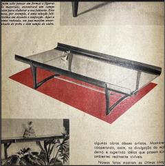 Giuseppe Scapinelli Brazilian Modern Coffee table in Caviuna Marble Giuseppe Scapinelli c 1950 - 3559532