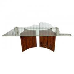 Giuseppe Scapinelli Brazilian Modern Dining Table in Hardwood Glass by Giuseppe Scapinelli 1950s - 3331160