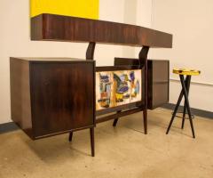 Giuseppe Scapinelli Brazilian Modern Hand Painted Bar in Hardwood by G Scapinelli 1950s Brazil - 3193919