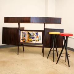 Giuseppe Scapinelli Brazilian Modern Hand Painted Bar in Hardwood by G Scapinelli 1950s Brazil - 3193938