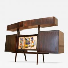 Giuseppe Scapinelli Brazilian Modern Hand Painted Bar in Hardwood by G Scapinelli 1950s Brazil - 3302210