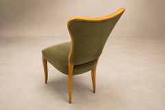 Giuseppe Scapinelli Brazilian Modern Set of Eight Dining Chairs in Pau Marfim and Olive Green Mohair - 4698927