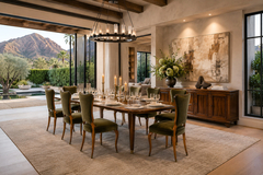 Giuseppe Scapinelli Brazilian Modern Set of Eight Dining Chairs in Pau Marfim and Olive Green Mohair - 4698934