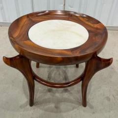 Giuseppe Scapinelli Brazilian Modern Side Table in Hardwood Marble by Giuseppe Scapinelli Brazil - 3357411