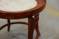 Giuseppe Scapinelli Brazilian Modern Side Table in Hardwood Marble by Giuseppe Scapinelli Brazil - 3357419