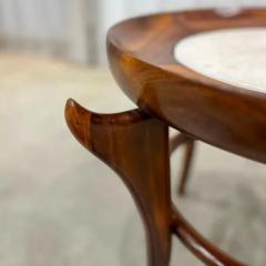 Giuseppe Scapinelli Brazilian Modern Side Table in Hardwood Marble by Giuseppe Scapinelli Brazil - 3357420