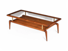 Giuseppe Scapinelli Coffee Table in Caviuna wood Glass Giuseppe Scapinelli 1950s Lot 820 - 4118143