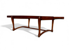 Giuseppe Scapinelli Coffee table in Caviuna wood Glass Giuseppe Scapinelli 1950s Lot 561A - 4118133
