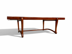 Giuseppe Scapinelli Coffee table in Caviuna wood Glass Giuseppe Scapinelli 1950s Lot 561A - 4118134