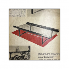 Giuseppe Scapinelli Coffee table in Caviuna wood Glass Giuseppe Scapinelli 1950s Lot 561A - 4118137