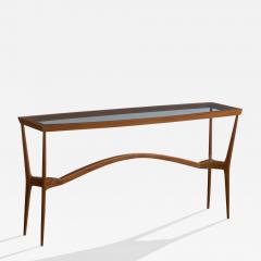 Giuseppe Scapinelli Console Table with Wood and Glass Brazil 1950s - 4771583