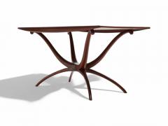 Giuseppe Scapinelli Dining Table with Sculpted Base in Caviuna Wood Giuseppe Scapinelli 1950s - 4014493