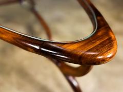 Giuseppe Scapinelli Egg Coffee Table in Caviuna Wood Glass by Giuseppe Scapinelli Brazil 1950s - 4473575