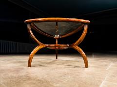 Giuseppe Scapinelli Egg Coffee Table in Caviuna Wood Glass by Giuseppe Scapinelli Brazil 1950s - 4473577