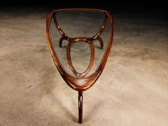 Giuseppe Scapinelli Egg Coffee Table in Caviuna Wood Glass by Giuseppe Scapinelli Brazil 1950s - 4473578