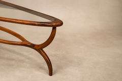 Giuseppe Scapinelli Egg Coffee Table in Caviuna Wood Glass by Giuseppe Scapinelli Brazil - 4692791