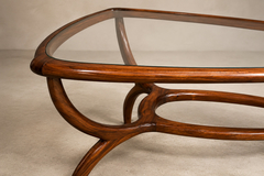 Giuseppe Scapinelli Egg Coffee Table in Caviuna Wood Glass by Giuseppe Scapinelli Brazil - 4692796