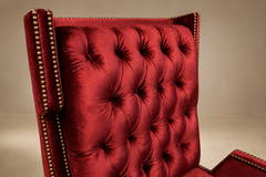 Giuseppe Scapinelli Giuseppe Scapinelli Armchair in Hardwood Ruby Cotton Velvet Brazil Lot 313C - 4707564