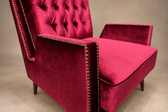 Giuseppe Scapinelli Giuseppe Scapinelli Armchair in Hardwood Ruby Cotton Velvet Brazil Lot 313C - 4707569