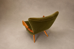 Giuseppe Scapinelli Giuseppe Scapinelli Sculptural Cavi na Olive Green Mohair Armchairs - 4763770