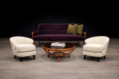 Giuseppe Scapinelli Giuseppe Scapinelli Sculptural Sofa in Solid Cavi na Deep Aubergine Mohair - 4525217