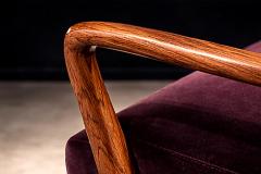 Giuseppe Scapinelli Giuseppe Scapinelli Sculptural Sofa in Solid Cavi na Deep Aubergine Mohair - 4525224