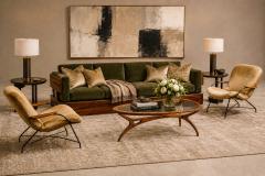 Giuseppe Scapinelli Large Egg Coffee Table in Cavi na Wood Glass by Giuseppe Scapinelli Brazil - 4616004
