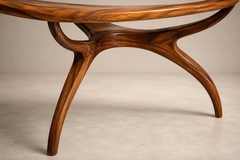 Giuseppe Scapinelli Large Egg Coffee Table in Cavi na Wood Glass by Giuseppe Scapinelli Brazil - 4692454