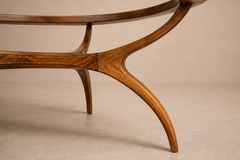 Giuseppe Scapinelli Large Egg Coffee Table in Cavi na Wood Glass by Giuseppe Scapinelli Brazil - 4692461