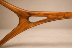 Giuseppe Scapinelli Large Egg Coffee Table in Cavi na Wood Glass by Giuseppe Scapinelli Brazil - 4692463