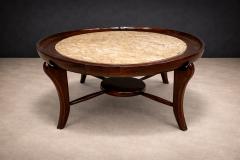 Giuseppe Scapinelli Maracan Coffee Table in Rosewood Travertine Giuseppe Scapinelli 1950s - 4659550