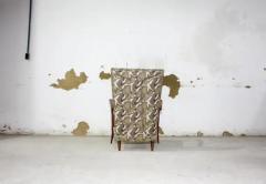 Giuseppe Scapinelli Mid Century Modern Armchair in Hardwood Green Fabric by G Scapinelli Brazil - 3186493